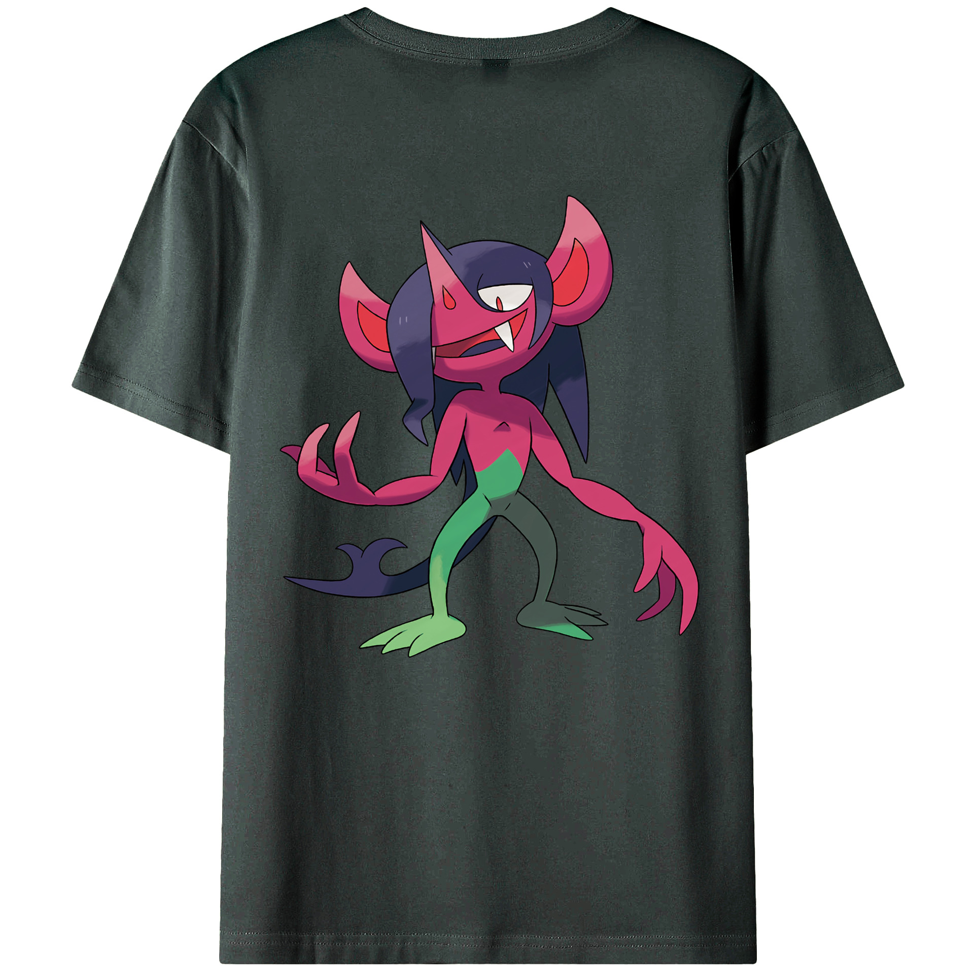 （画像用） ポケットモンスター Pokémon 綿100％ メンズ半袖Tシャツ（バックプリント） 通気性